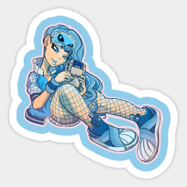 Dog Fan Girl Sticker by LukeValentineArt